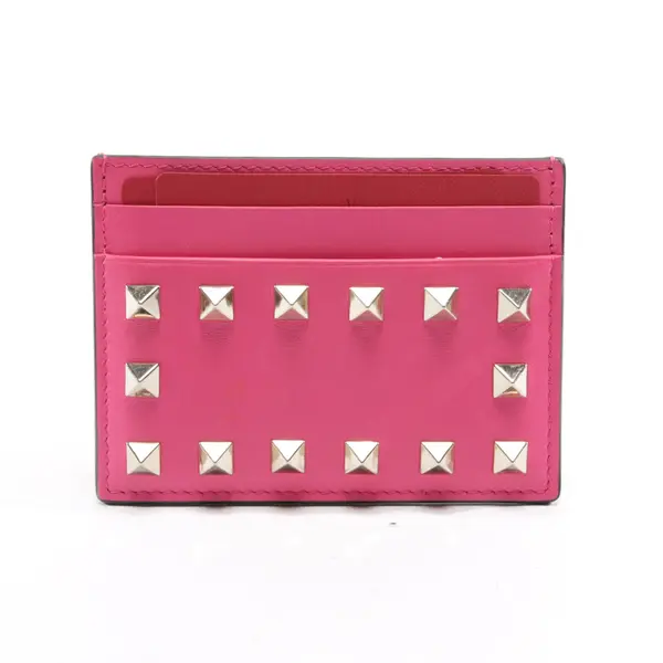 Card Holder in Pink, Leather, Valentino
