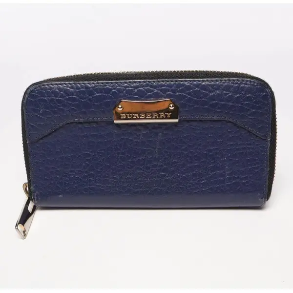 Wallet in Blue, Leather, Burberry