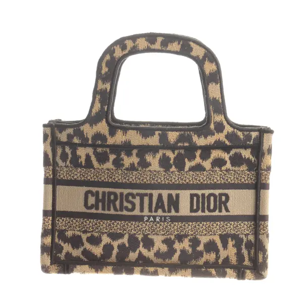 Handtasche, in Dunkelbraun, Baumwolle, Dior