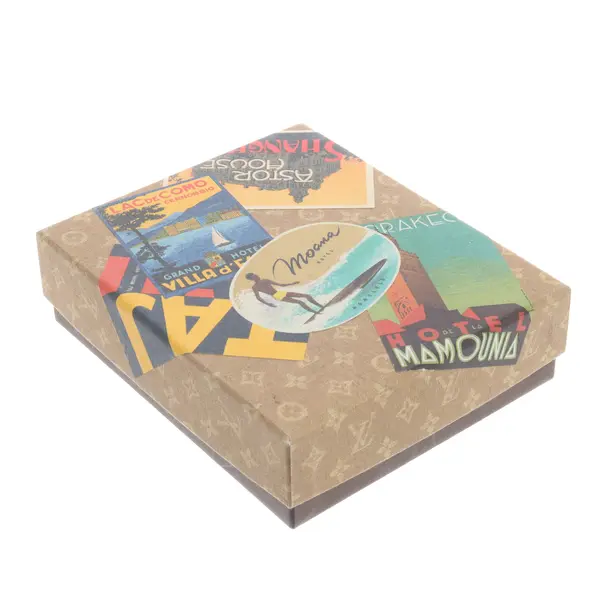 Hotel Labels Postcards Box, in Multicolored, Paper, Louis Vuitton