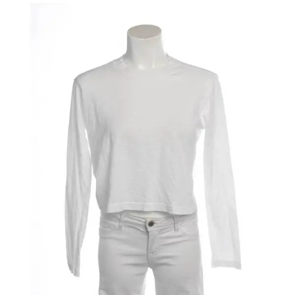 Longsleeve in Weiß, Baumwolle, Velvet by Graham and Spencer