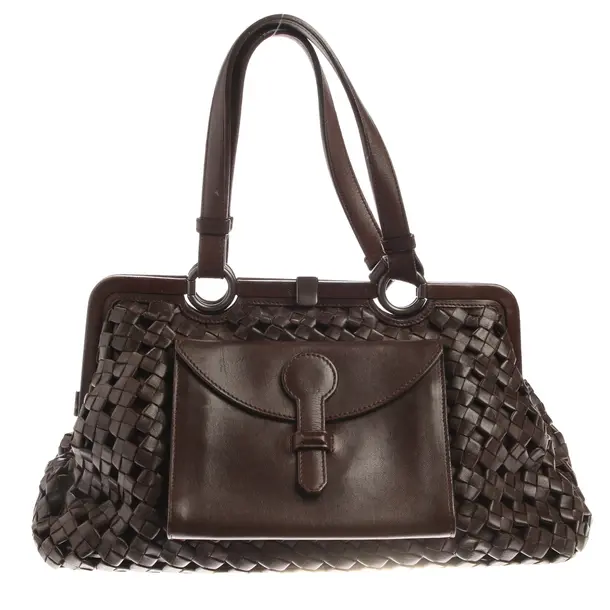 Handbag in Brown, Leather, Bottega Veneta