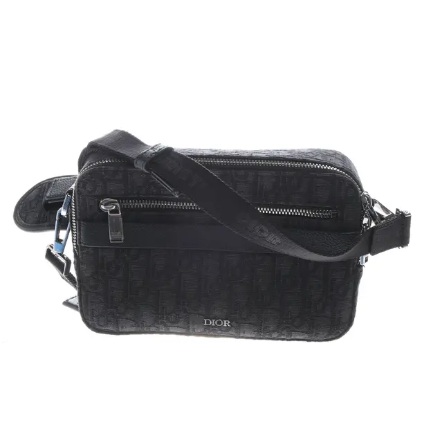 Crossbody Bag in Black, Cotton, Dior