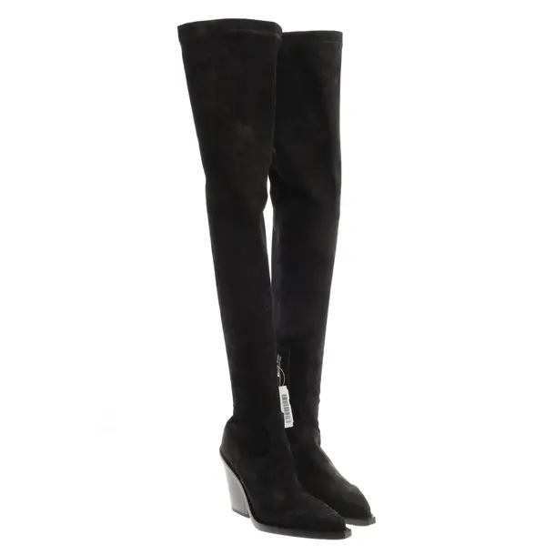 Overkneestiefel, in Schwarz, Paris Texas