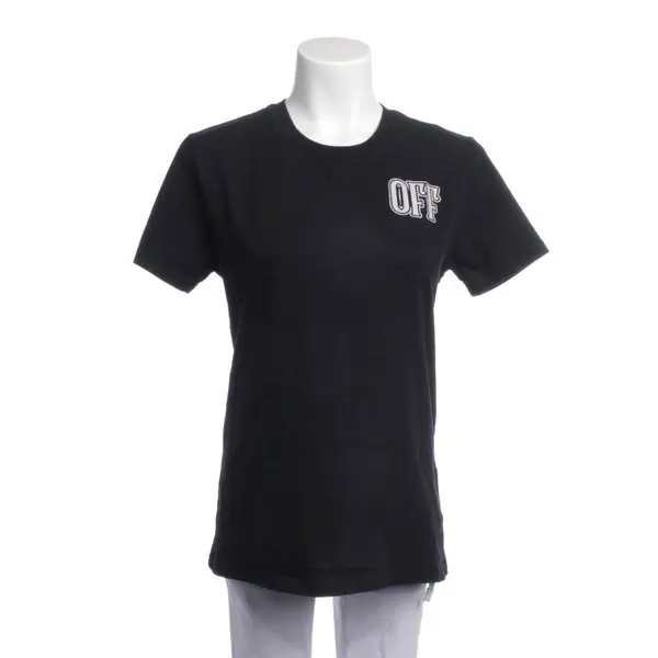 Shirt in Black, Cotton, Off-White