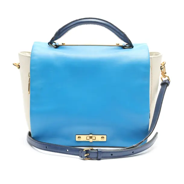 Schultertasche in Blau, Leder, Marc Jacobs
