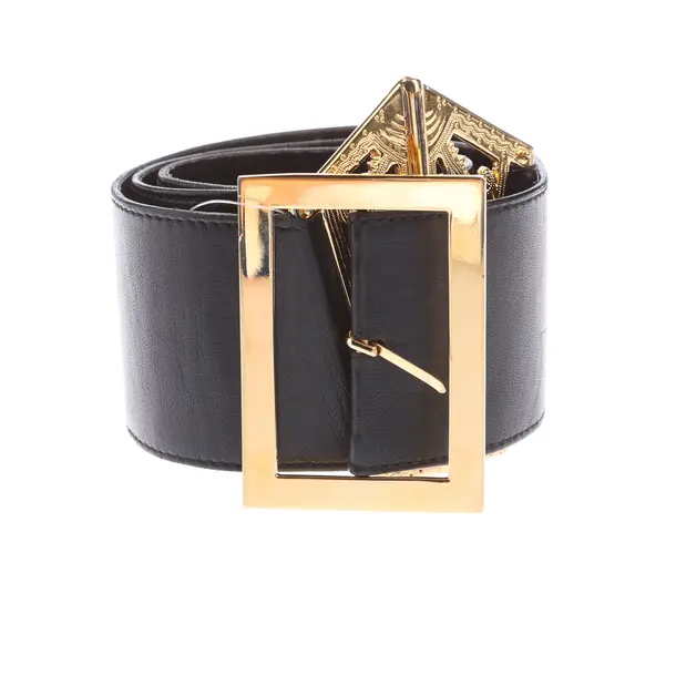 Gürtel in Schwarz, Leder, Chanel