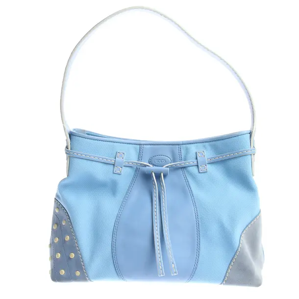 Shoulder Bag in Blue, Cotton, Tod´s