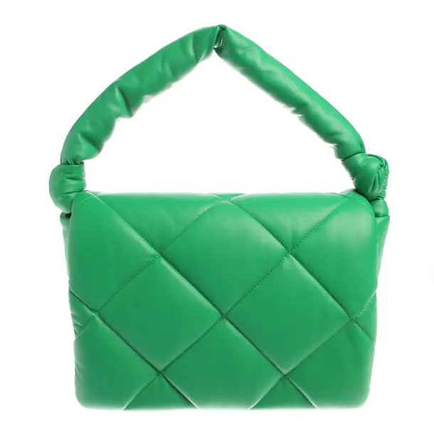 Schultertasche in Grün, Leder, Stand Studio