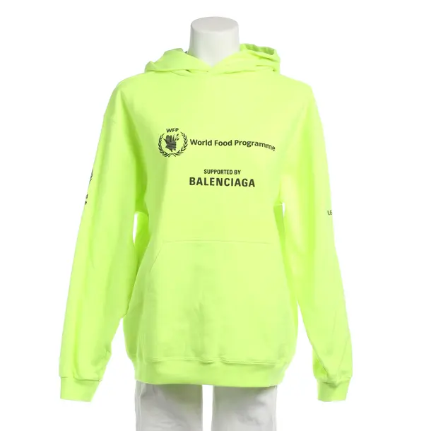 Hoodie in Neon, Baumwolle, Balenciaga