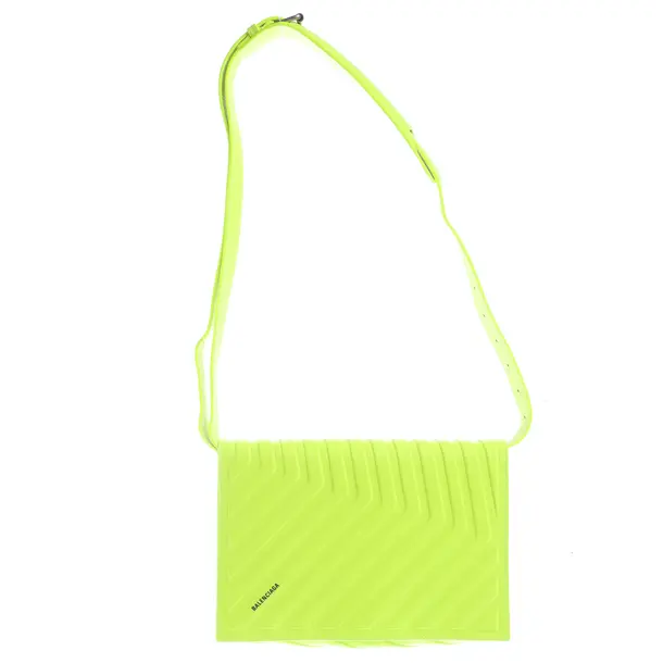 Shoulder Bag in Neon, Leather, Balenciaga