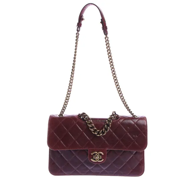 Schultertasche in Rot, Leder, Chanel