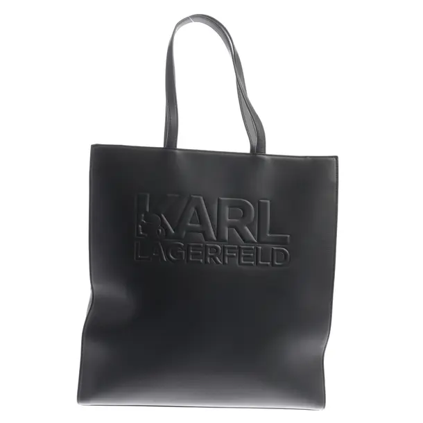 Shopper Bag in Black, Polyurethane, Karl Lagerfeld