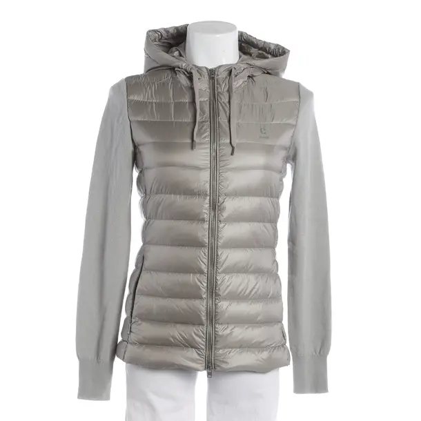 Mid-Season Jacket, in Light Gray, Polyamide, Closed