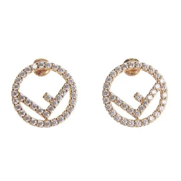 Earrings in Metallic, Metal (metallic, metallized), Fendi