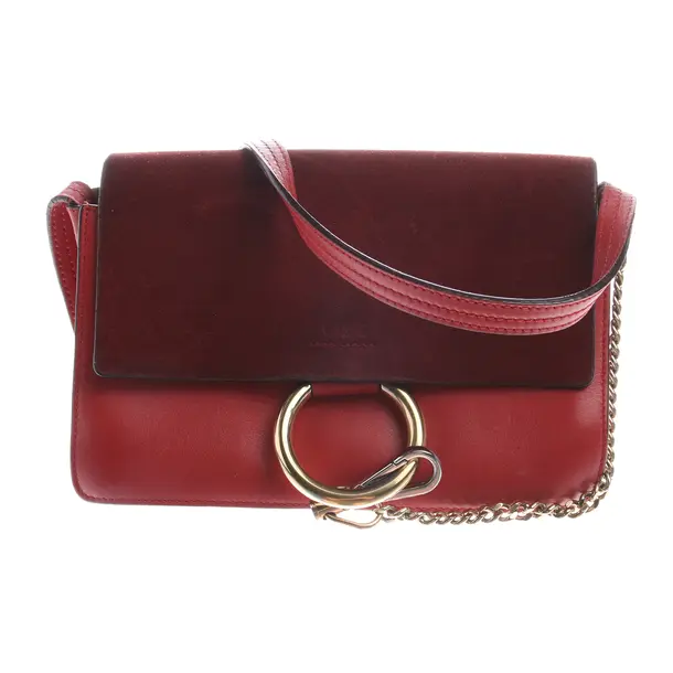 Schultertasche in Rot, Leder, Chloé