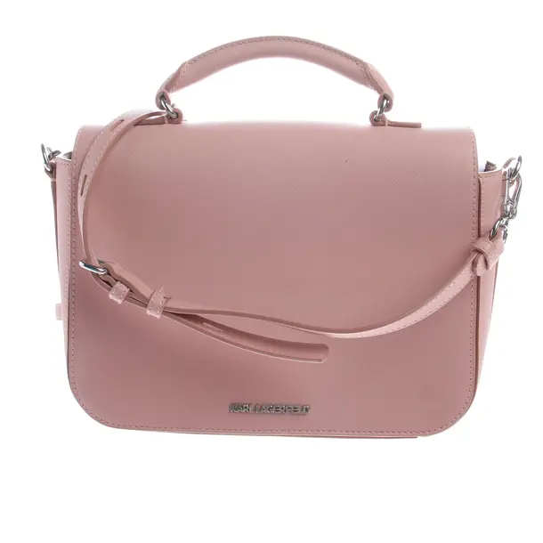 Schultertasche in Rosa, Leder, Karl Lagerfeld