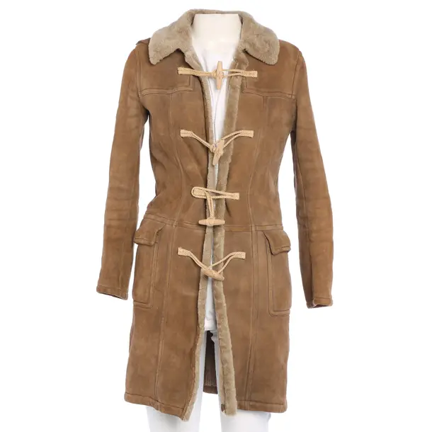 Leather Coat in Brown, Leather, Saint Laurent