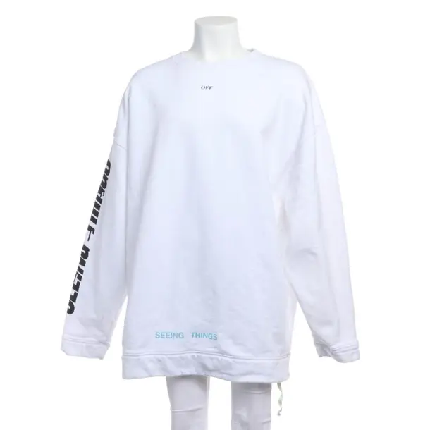 Sweatshirt in White, Cotton, Off-White