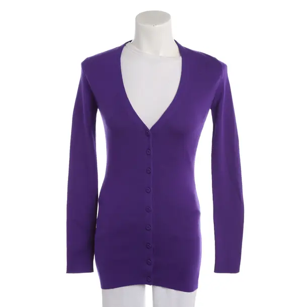 Strickjacke, in Lila, Baumwolle, Prada