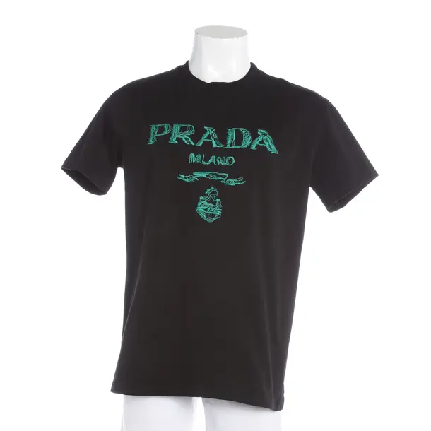 T-Shirt, in Black, Cotton, Prada