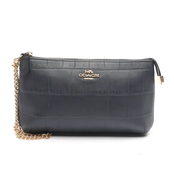 Clutch Bag in Blue, Leather, Coach