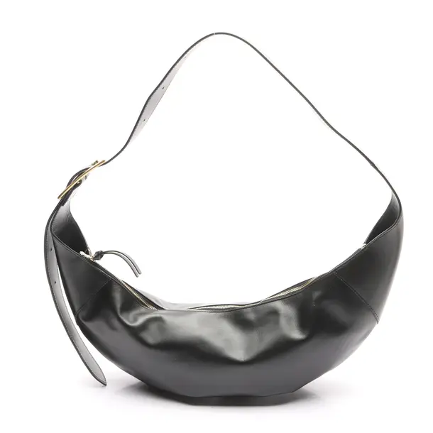 Schultertasche in Schwarz, Leder, Closed