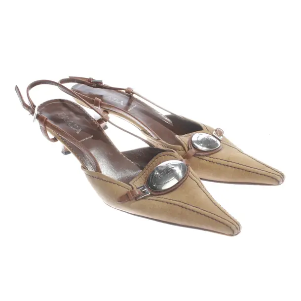 Slingbacks, in Braun, Prada