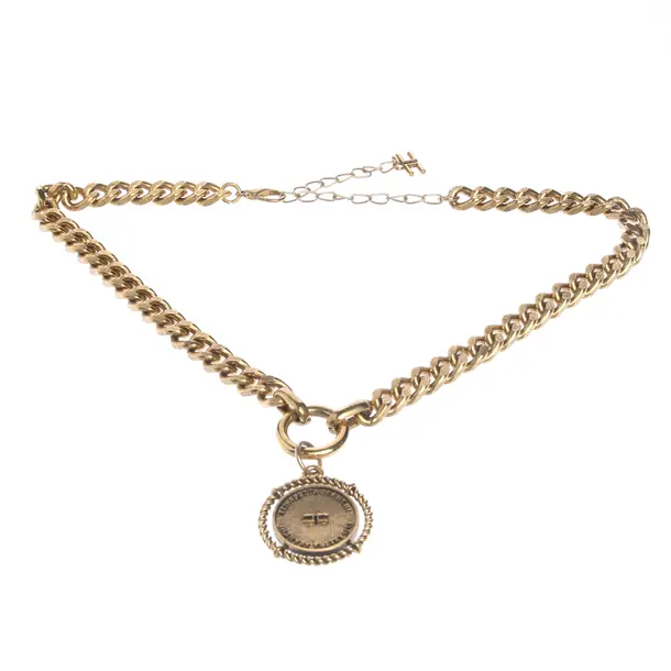 Halskette in Metallic, Metall (metallisch, metallisiert), Elisabetta Franchi
