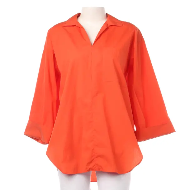Blouse in Orange, Cotton, Closed