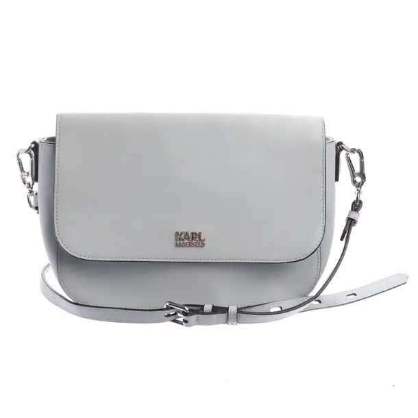 Schultertasche in Blau, Leder, Karl Lagerfeld