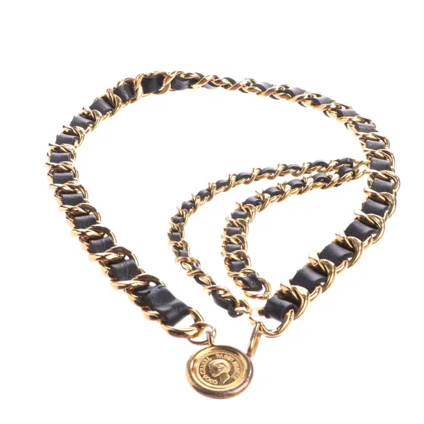 Gürtel in Schwarz, Metall (metallisch, metallisiert), Chanel