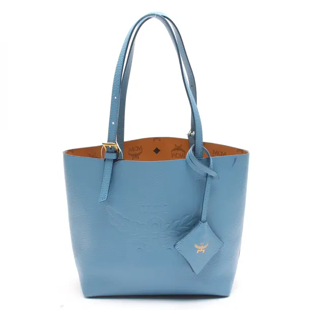 Shopper Bag in Blue, Leather, MCM
