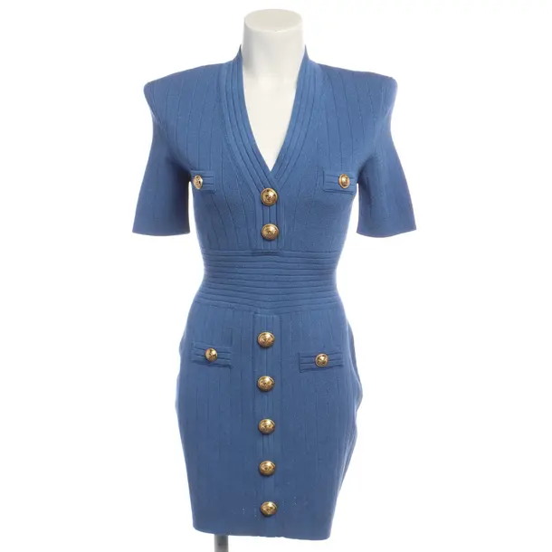 Kleid in Blau, Viskose, Balmain