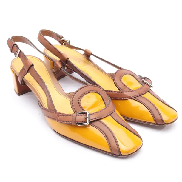 Slingbacks in Orange, , Prada