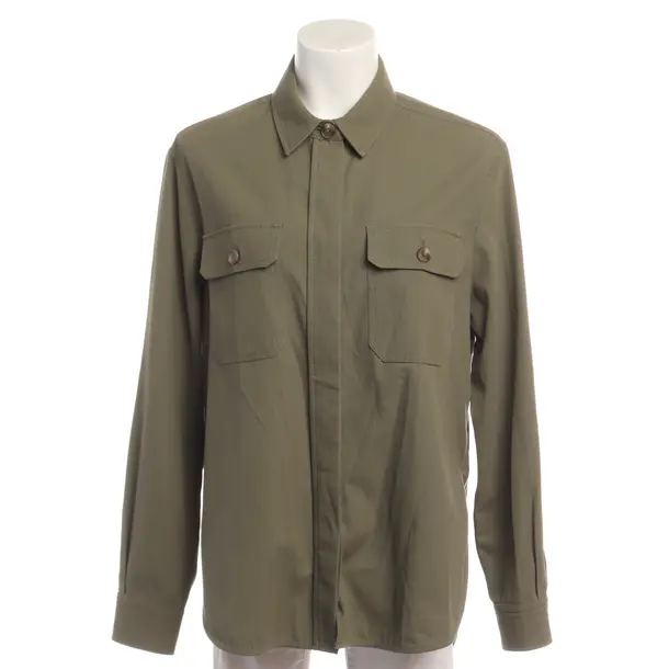Blouse in Green, Cotton, Closed
