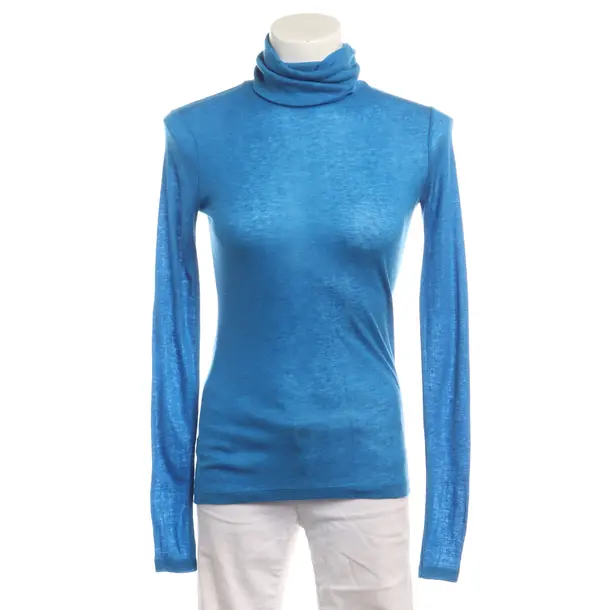 Long Sleeve Shirt in Blue, Lyocell, Closed