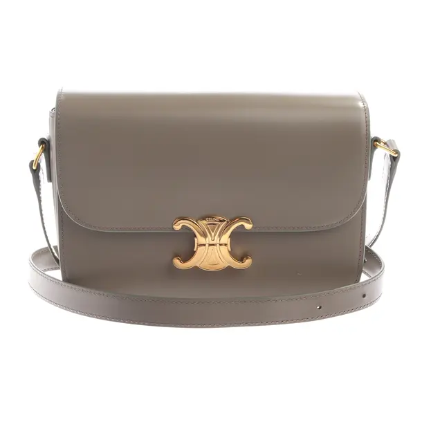 Shoulder Bag in Gray, Leather, Céline