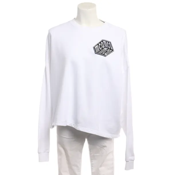 Sweatshirt in Weiß, Baumwolle, Alexander McQueen