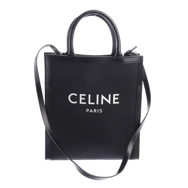 Shopper Bag in Black, Polyester, Céline
