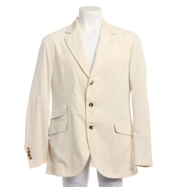 Blazer in White, Cotton, Brunello Cucinelli