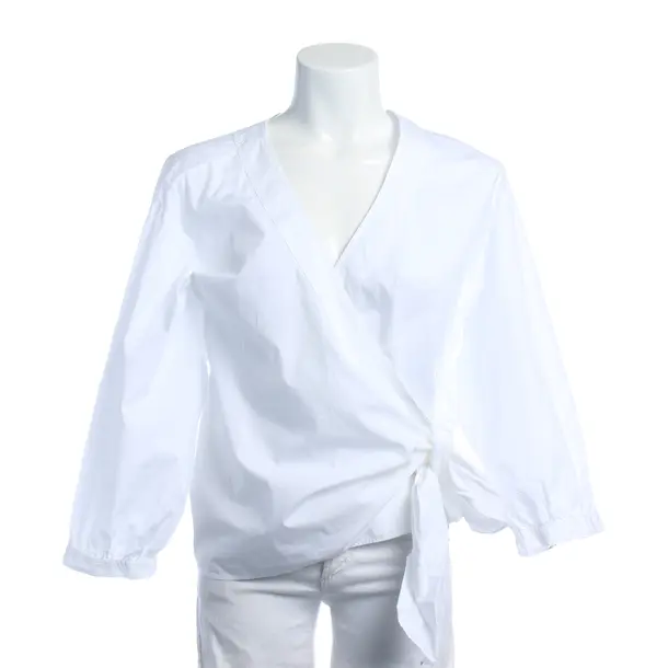 Blouse in White, Cotton, Closed
