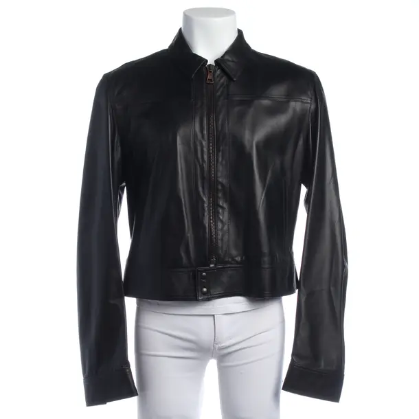 Leather Jacket in Black, Leather, Armani Jeans