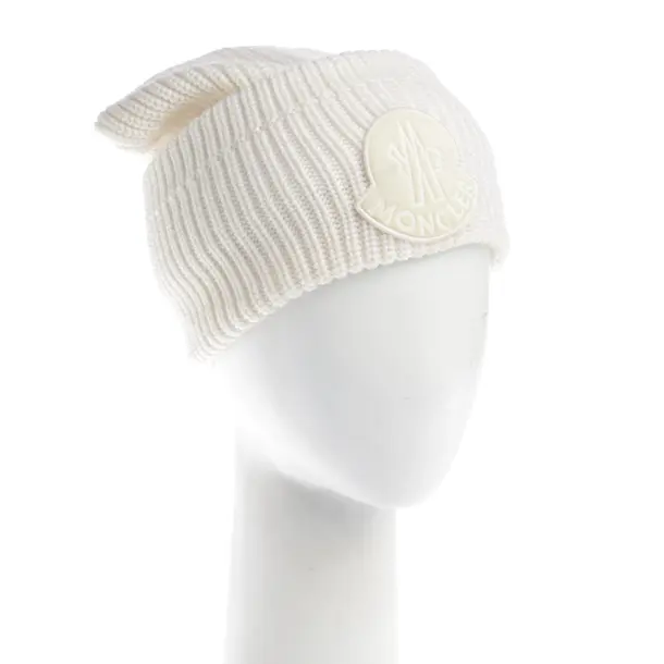 Mütze in Weiß, Wolle, Moncler