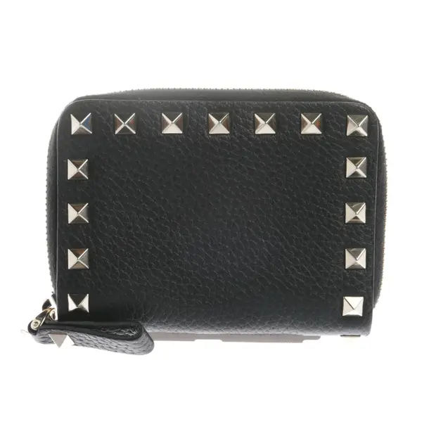 Wallet in Black, Leather, Valentino