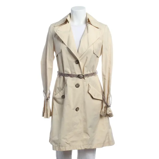Trenchcoat in Weiß, Baumwolle, Escada