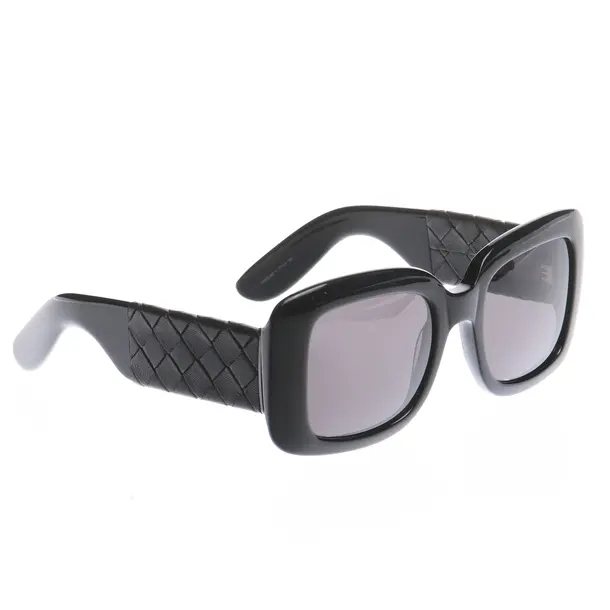 Sonnenbrille in Schwarz, Kunststoff / Naturmaterial, Bottega Veneta