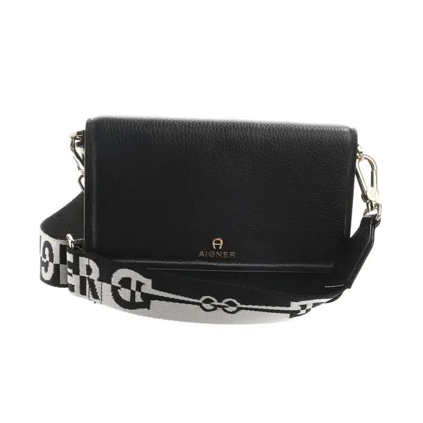 Cross Body Bag in Black, Leather, Aigner