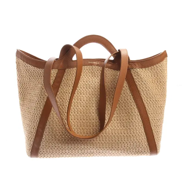 Schultertasche in Weiß, Raffia, Coccinelle