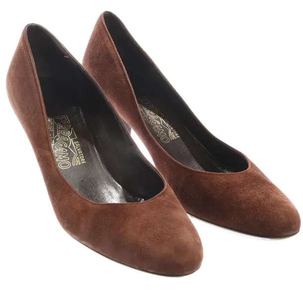 Pumps in Braun, , Salvatore Ferragamo